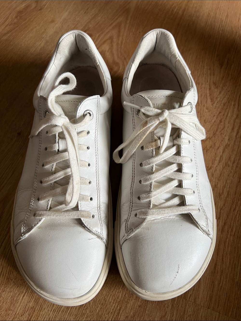 Birkenstock White Leather Women's Sneakers - Lace-Up Casual